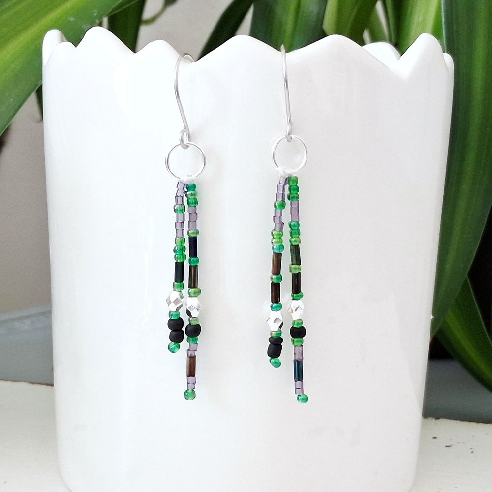 Chic Multicolor Beaded Dangle Earrings